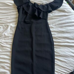 Lulu's Chic Black One-Shoulder Dress